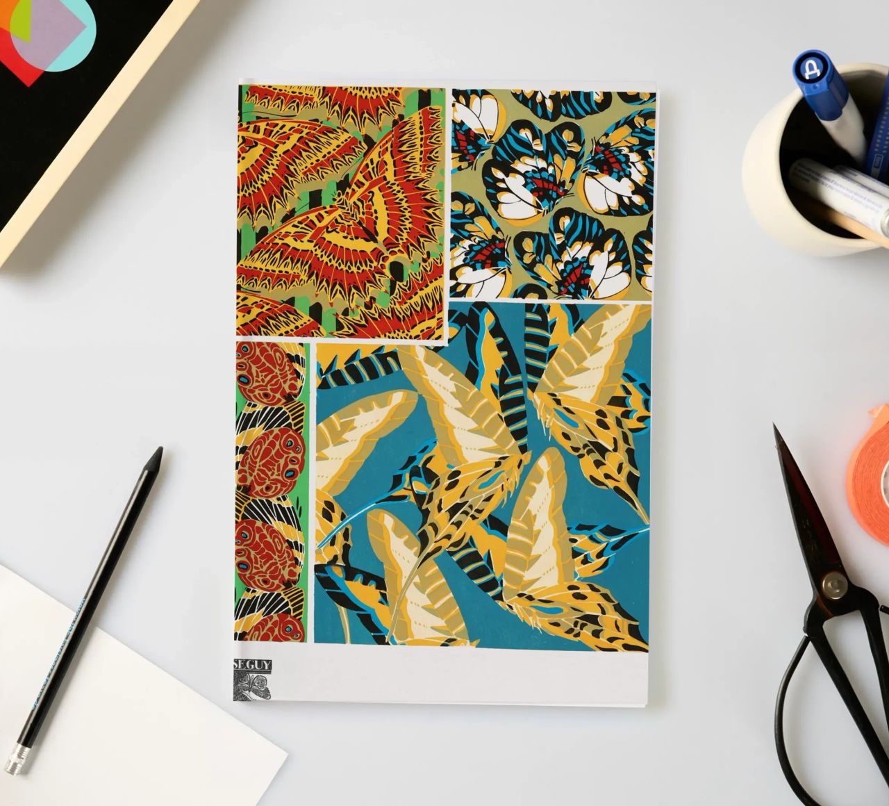 E.A. Séguy - 1925 Art Deco Butterflies Pattern from Papillon notebook by ClubArt