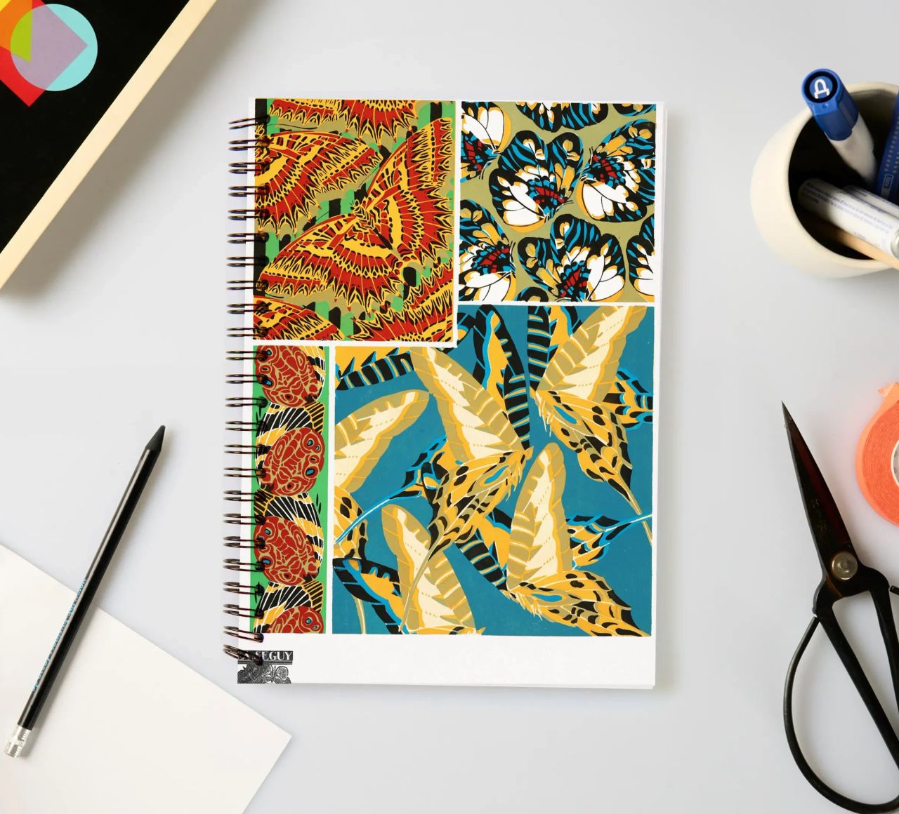 E.A. Séguy - 1925 Art Deco Butterflies Pattern from Papillon spiral notebook by ClubArt