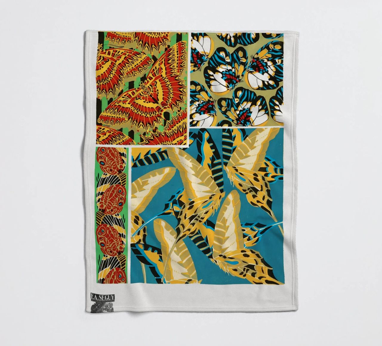 E.A. Séguy - 1925 Art Deco Butterflies Pattern from Papillon fleece blanket by ClubArt