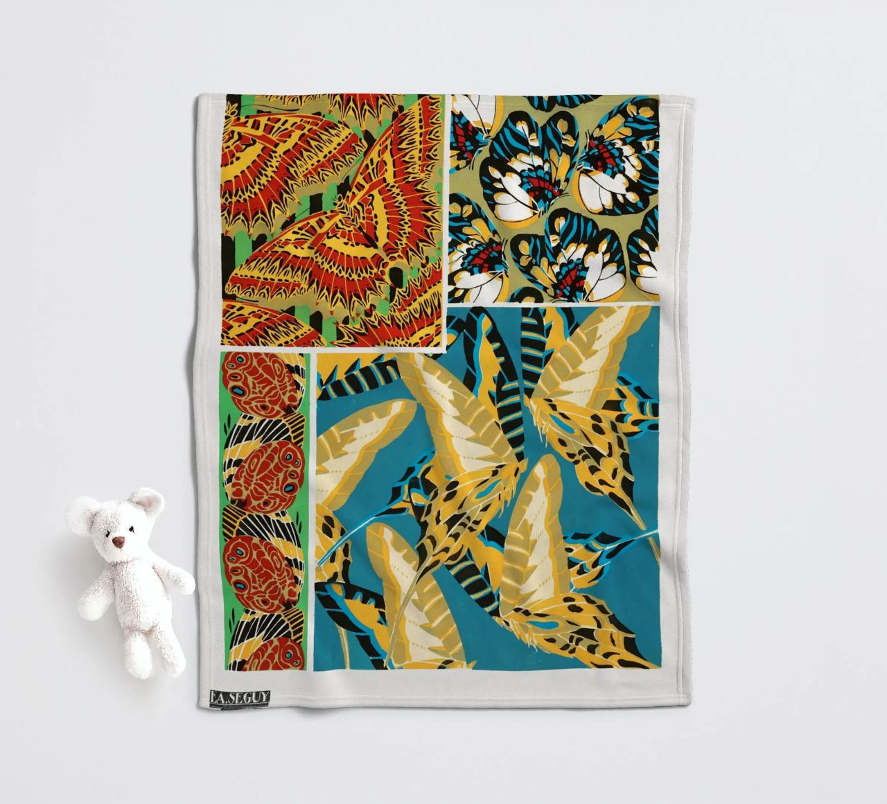 E.A. Séguy - 1925 Art Deco Butterflies Pattern from Papillon fleece blanket by ClubArt