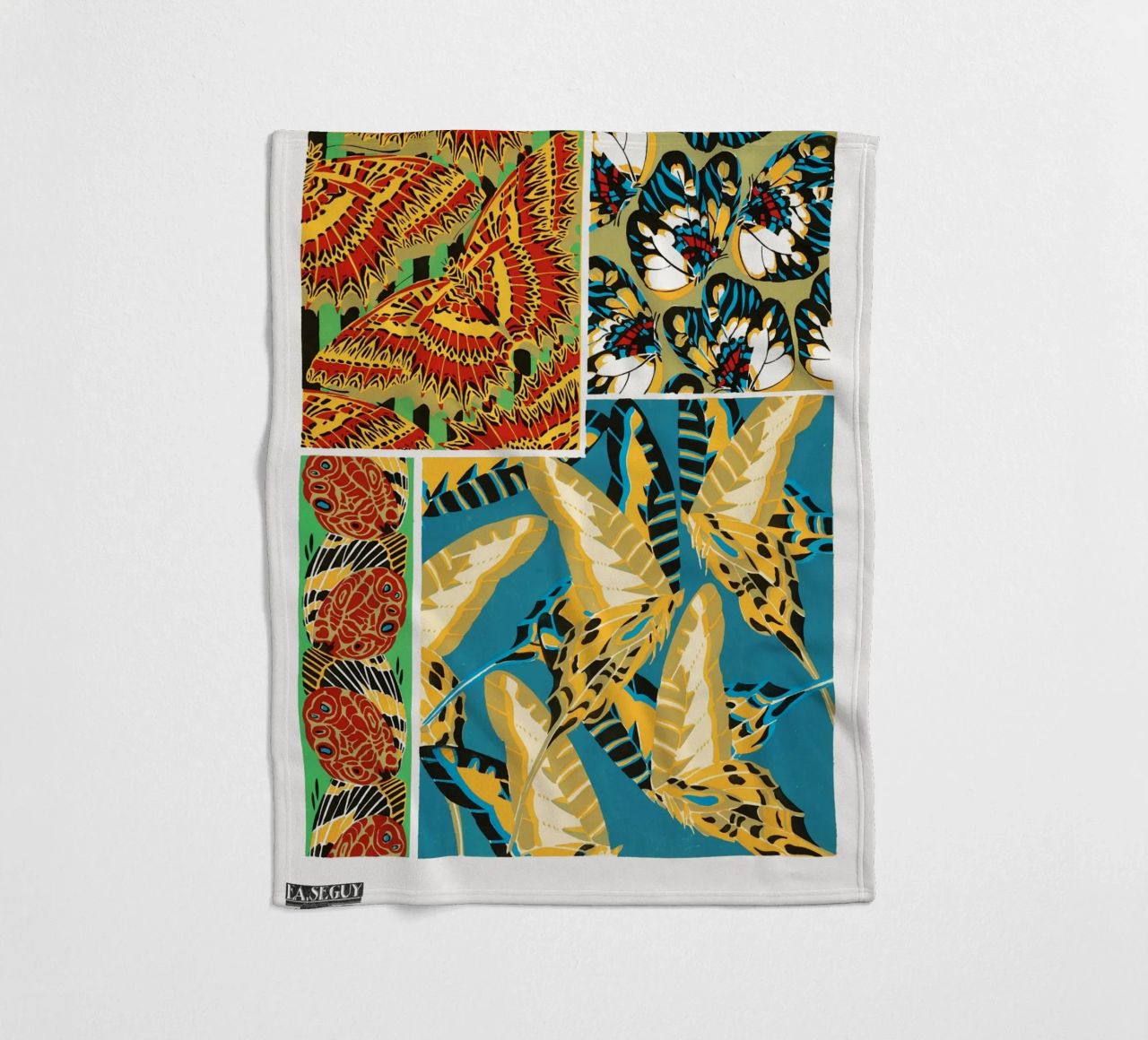 E.A. Séguy - 1925 Art Deco Butterflies Pattern from Papillon fleece blanket by ClubArt