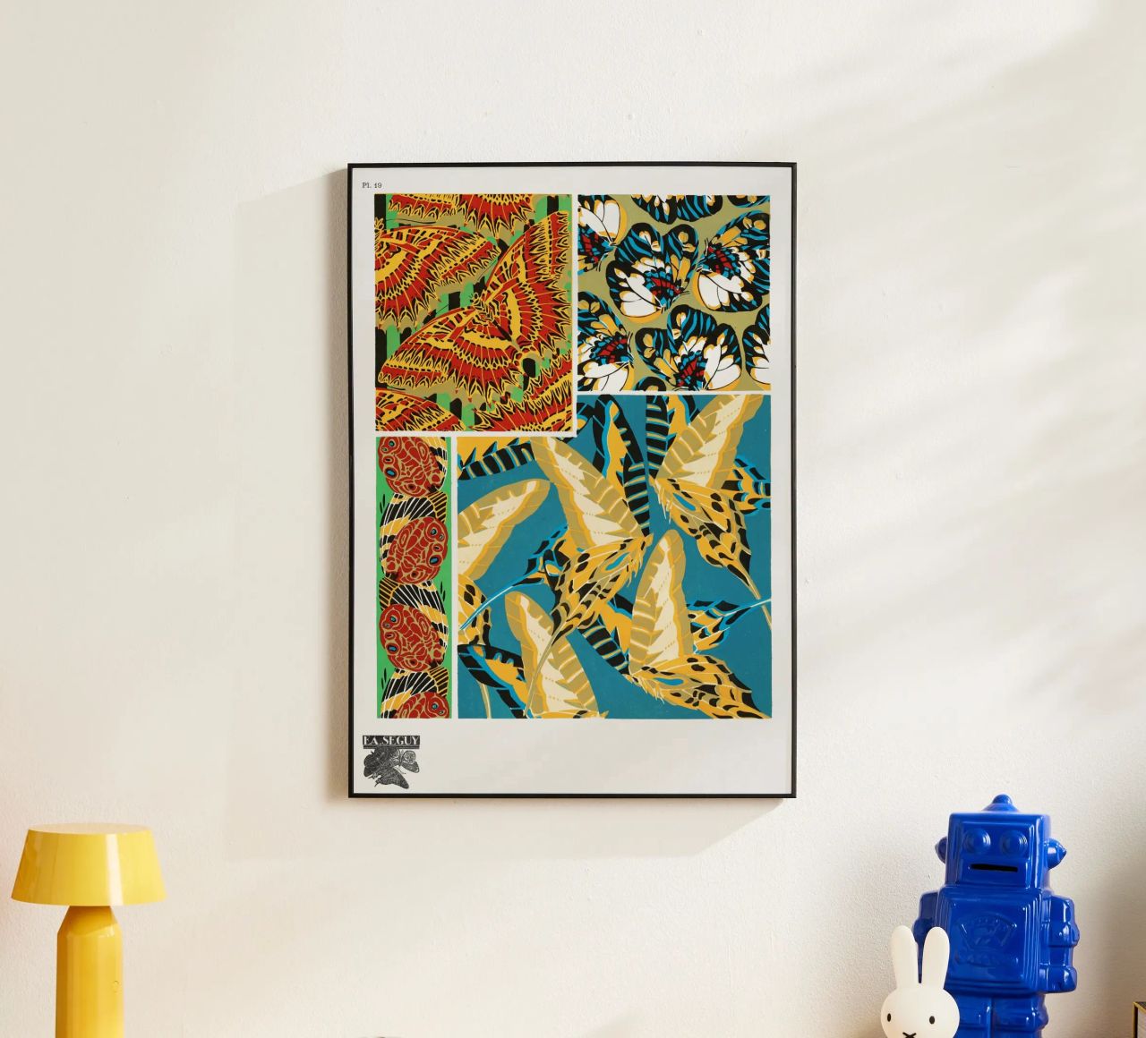 E.A. Séguy - 1925 Art Deco Butterflies Pattern from Papillon alu-dibond by ClubArt