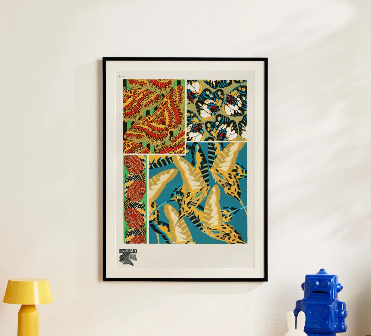 E.A. Séguy - 1925 Art Deco Butterflies Pattern from Papillon poster by ClubArt