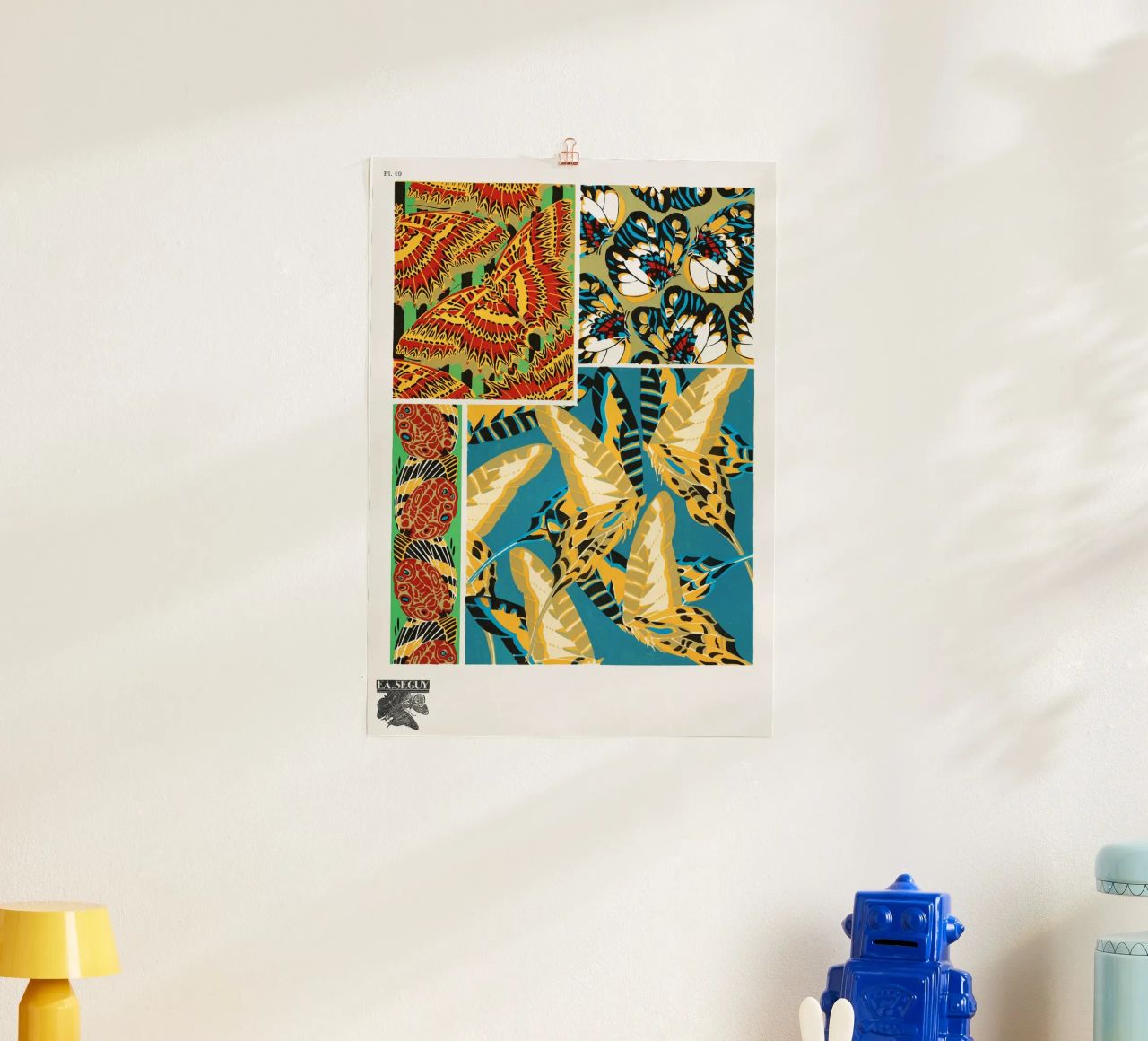 E.A. Séguy - 1925 Art Deco Butterflies Pattern from Papillon poster by ClubArt