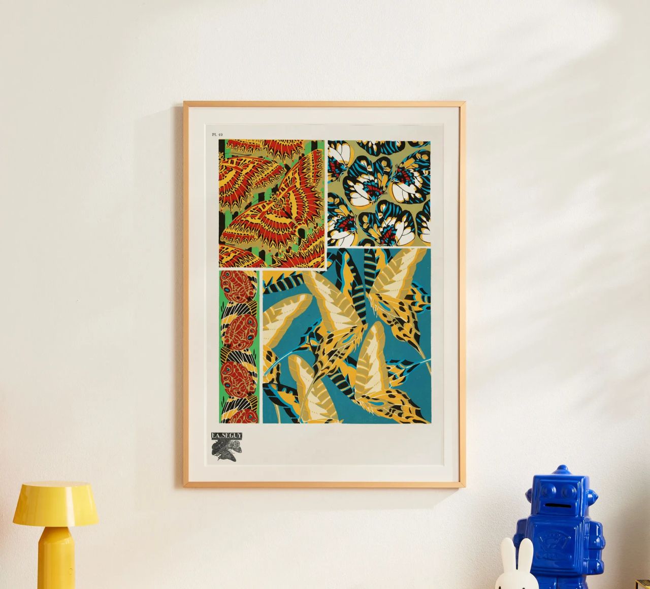 E.A. Séguy - 1925 Art Deco Butterflies Pattern from Papillon poster by ClubArt