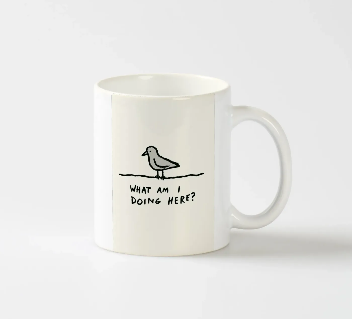 The Existential Perch ceramic mug by ramosashop