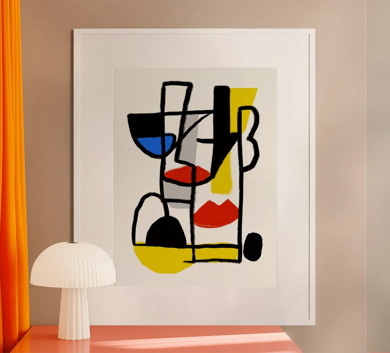 Abstract black and primaries hahnemühle by Little Dean