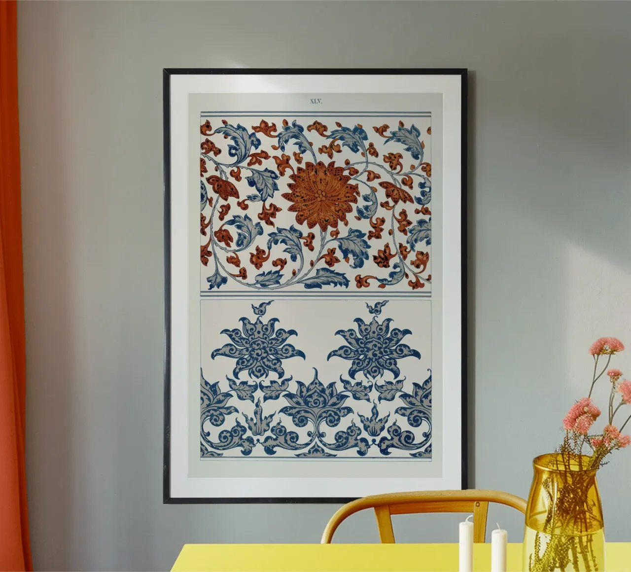 Chinese Floral Patterns - Bohemian Wall Art Print poster by ClubArt