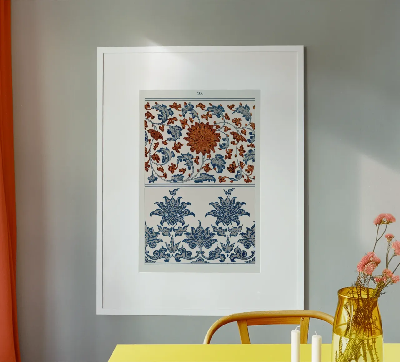 Chinese Floral Patterns - Bohemian Wall Art Print poster by ClubArt