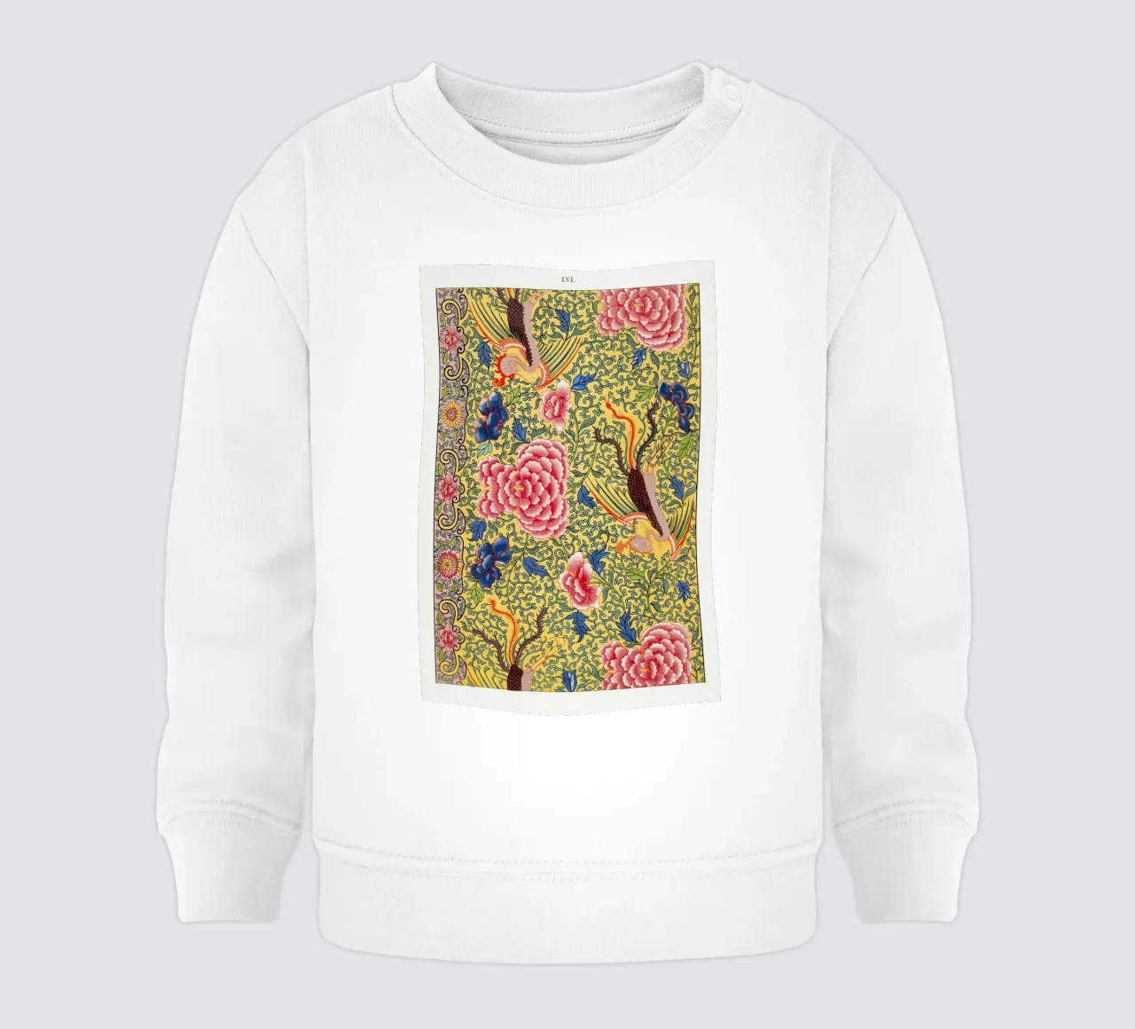 Owen Jones - Estampado de flores chinas y estampado de fénix sudadera de bebé de ClubArt