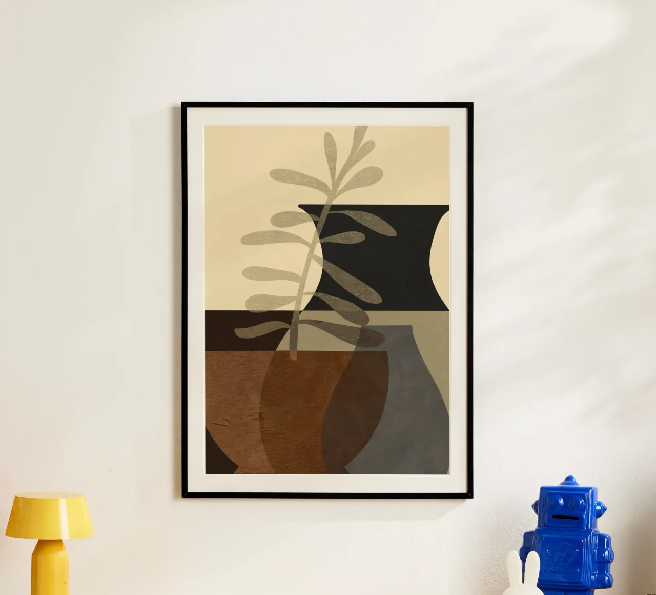 Pottery Poem No 10 poster con telaio in legno da treechild