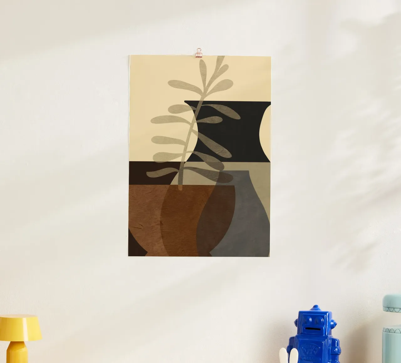 Pottery Poem No 10 poster con telaio in legno da treechild