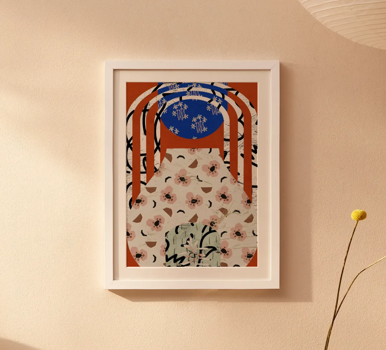 Pottery Poem No 11 poster con telaio in legno da treechild