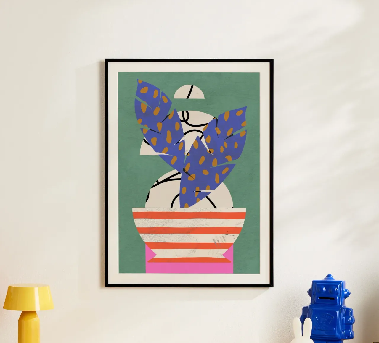 Pottery Poem No 12 poster con telaio in alluminio da treechild