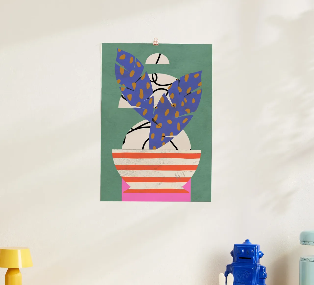 Pottery Poem No 12 poster con telaio in alluminio da treechild