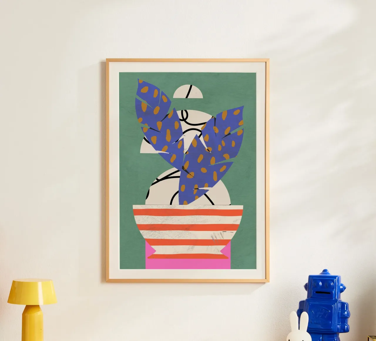 Pottery Poem No 12 poster con telaio in alluminio da treechild