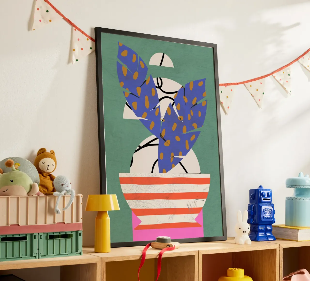 Pottery Poem No 12 poster con telaio in alluminio da treechild