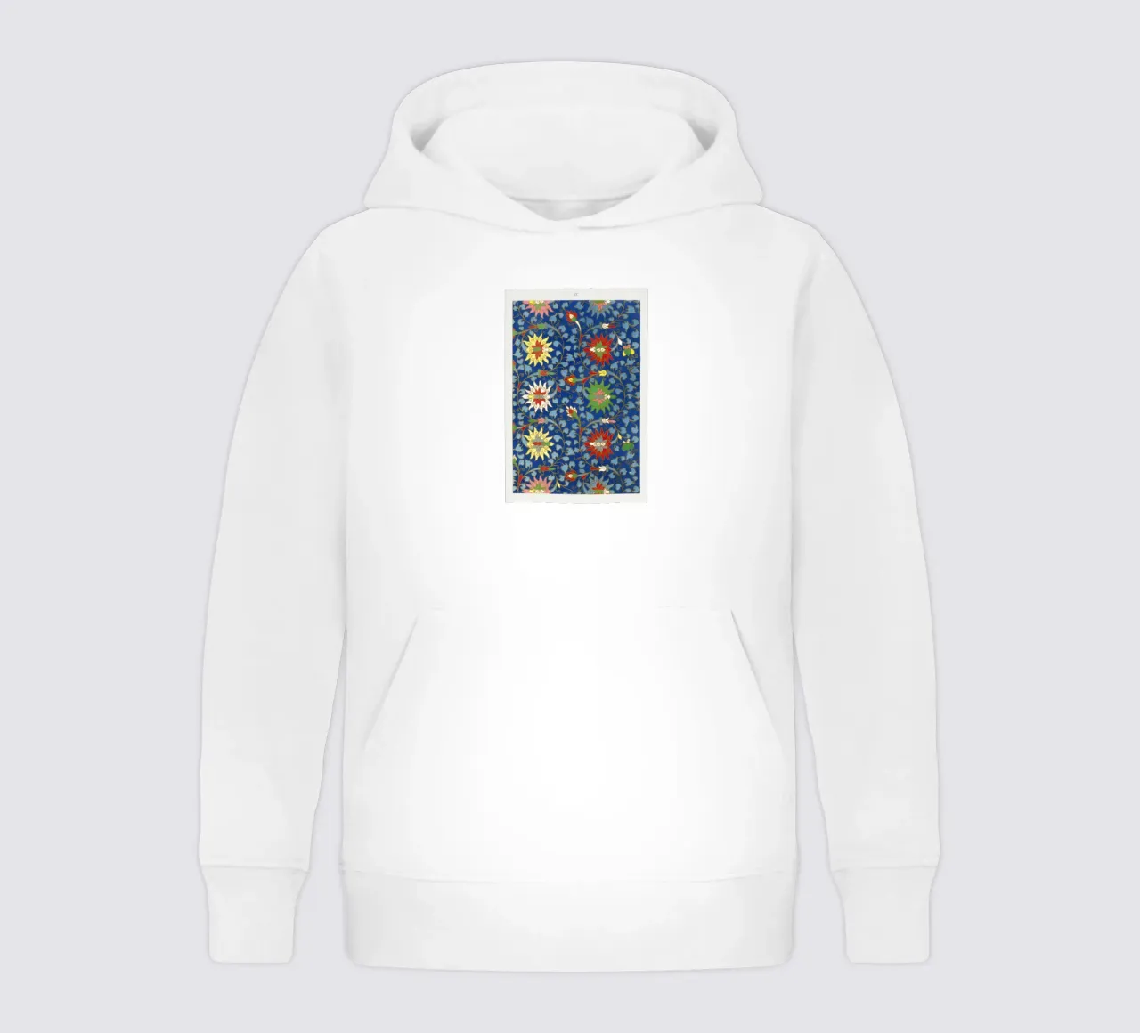 Vibrant Chinese Floral Pattern - William Morris Inspired kids hoodie by ClubArt