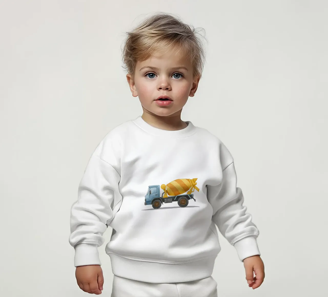 Mix & Roll - L'eroe colorato del calcestruzzo felpa neonato da KidzStudio
