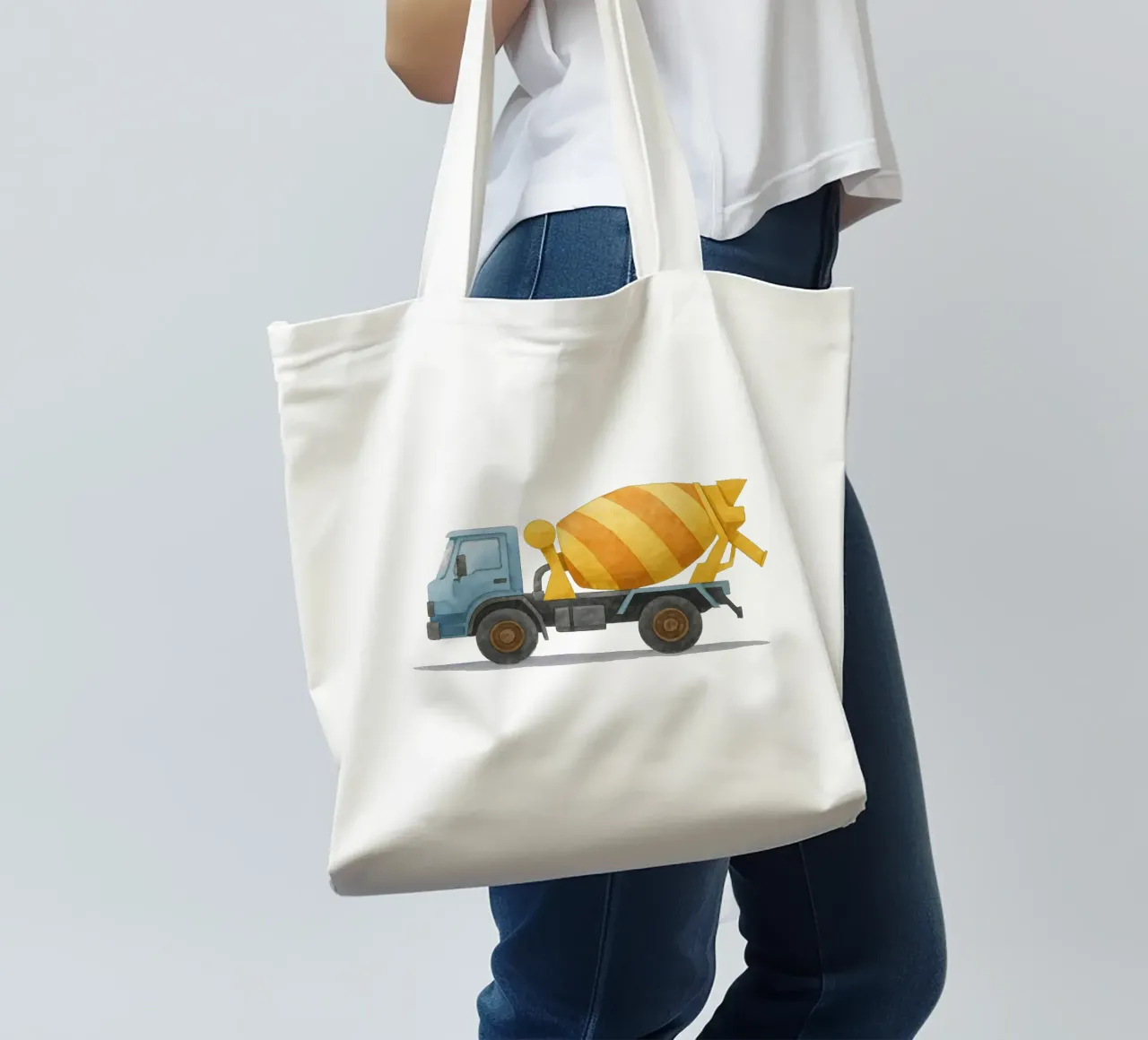 Mix & Roll - L'eroe colorato del calcestruzzo borsa in juta da KidzStudio