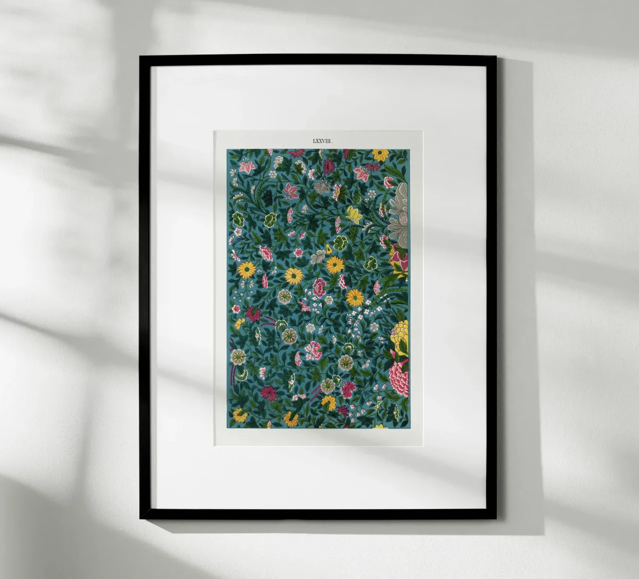 Estampado botánico verde vibrante - Estilo William Morris poster de ClubArt