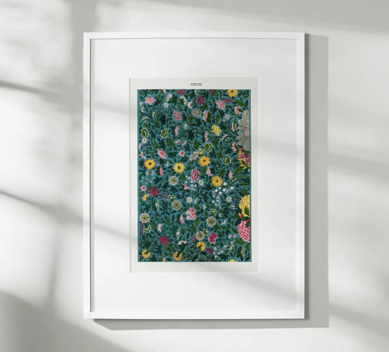 Estampado botánico verde vibrante - Estilo William Morris poster de ClubArt