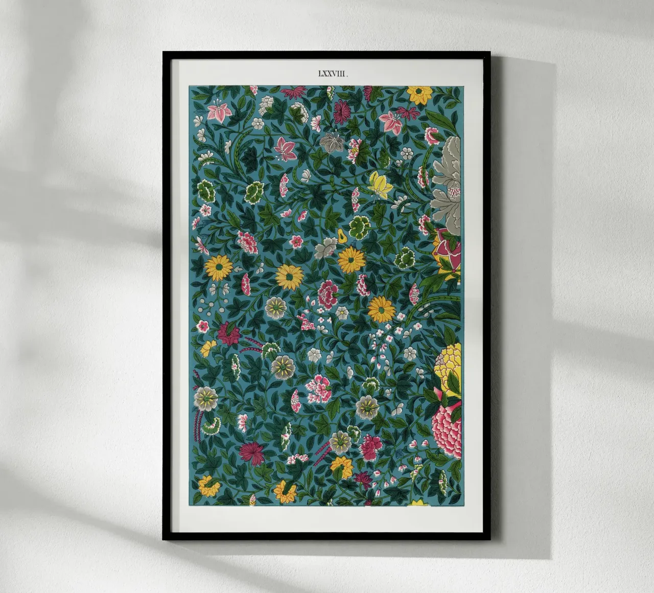 Estampado botánico verde vibrante - Estilo William Morris poster de ClubArt