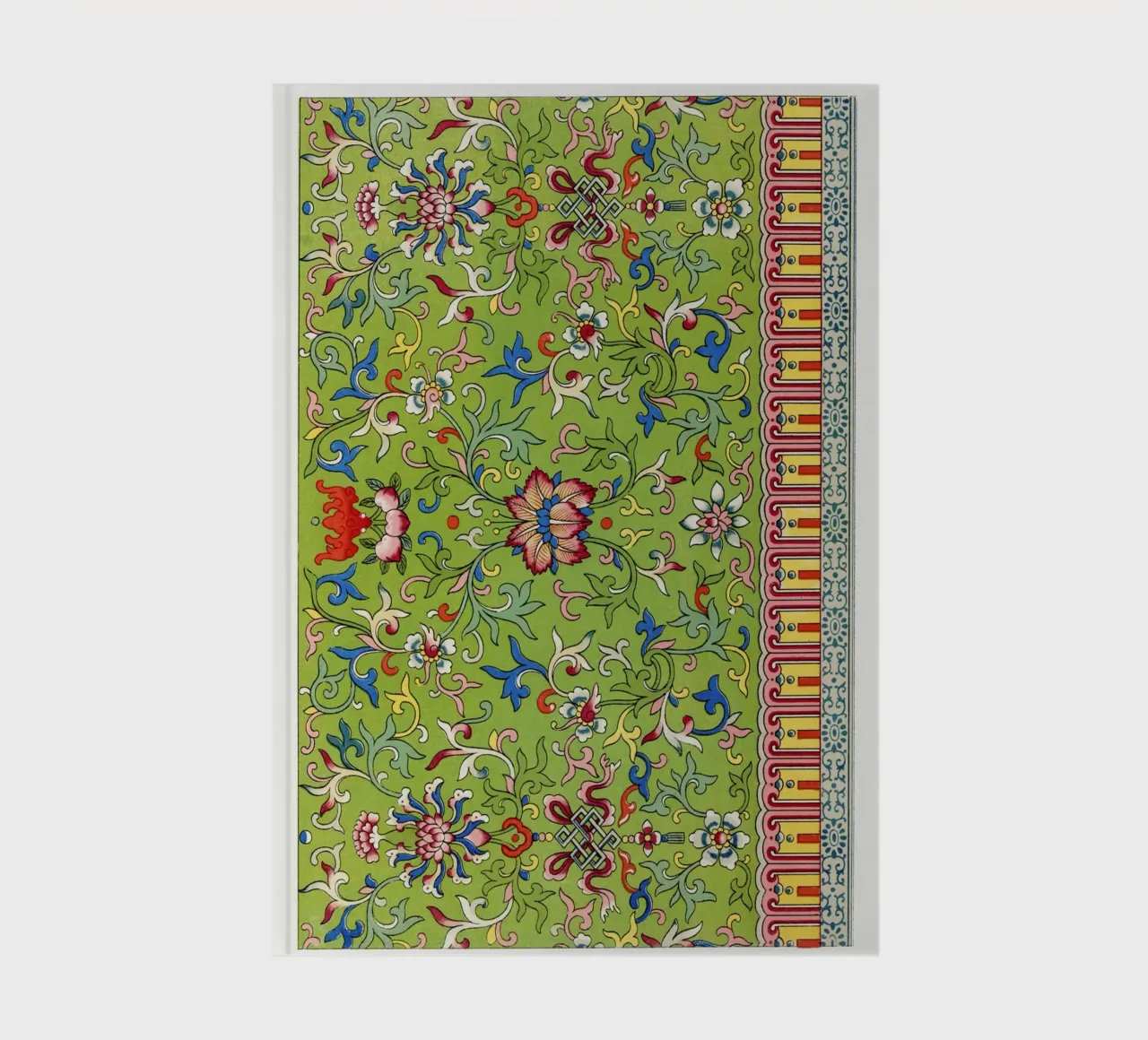 Owen Jones - Vibrant Chinese Floral Pattern with Borders notebook by ClubArt
