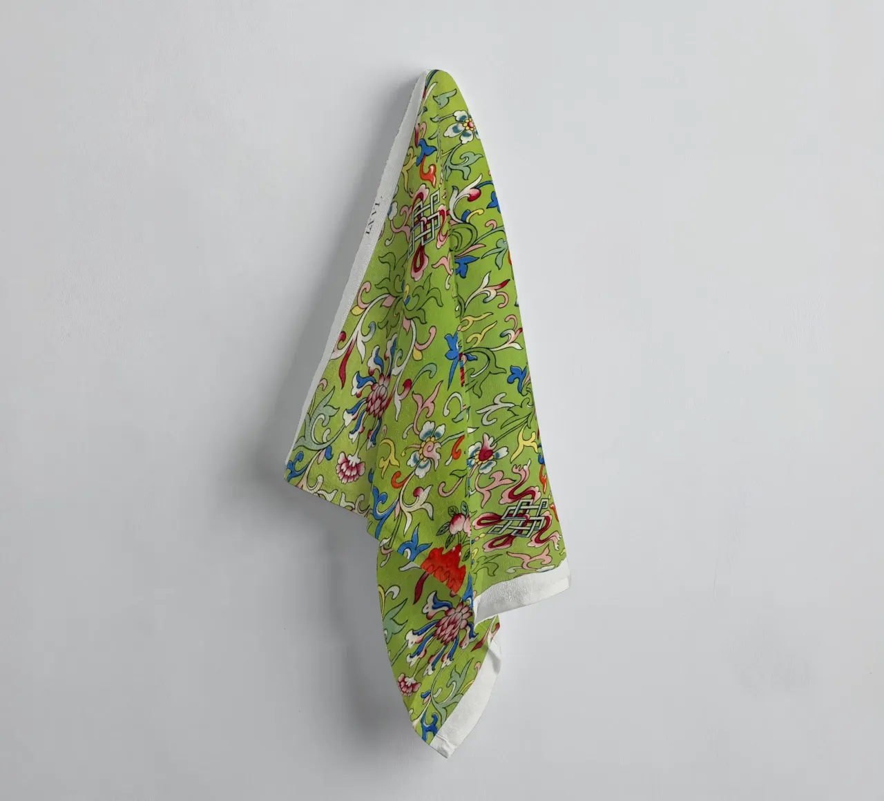 Owen Jones - Vibrant Chinese Floral Pattern with Borders towel by ClubArt