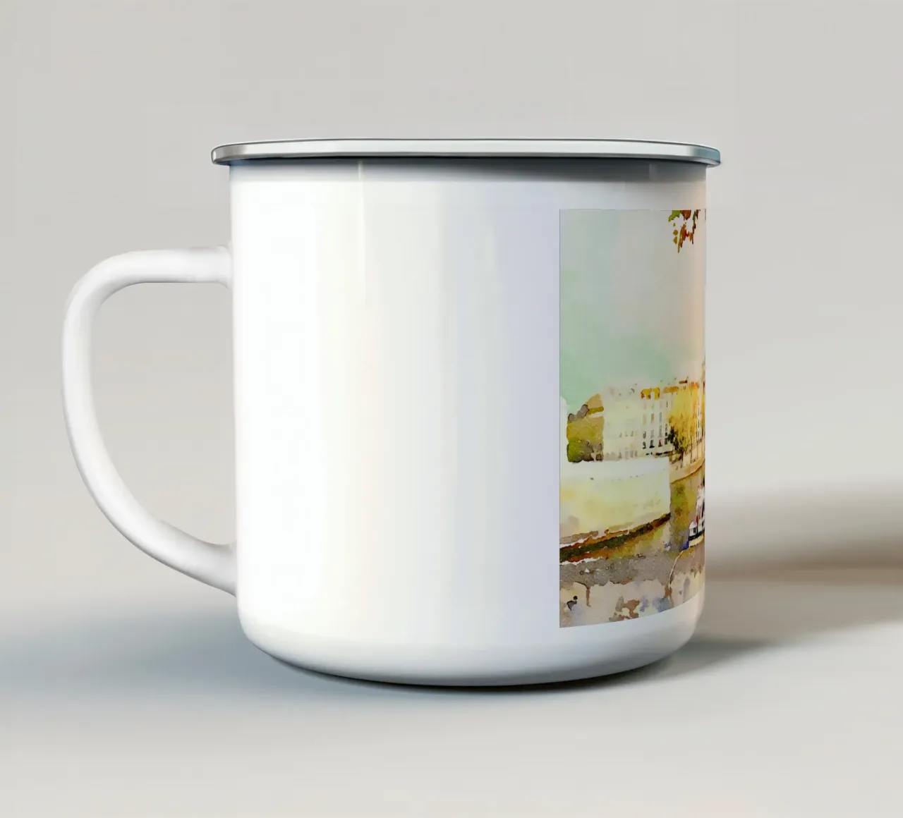 Parigi tazza in smalto da Massimo Frascogna