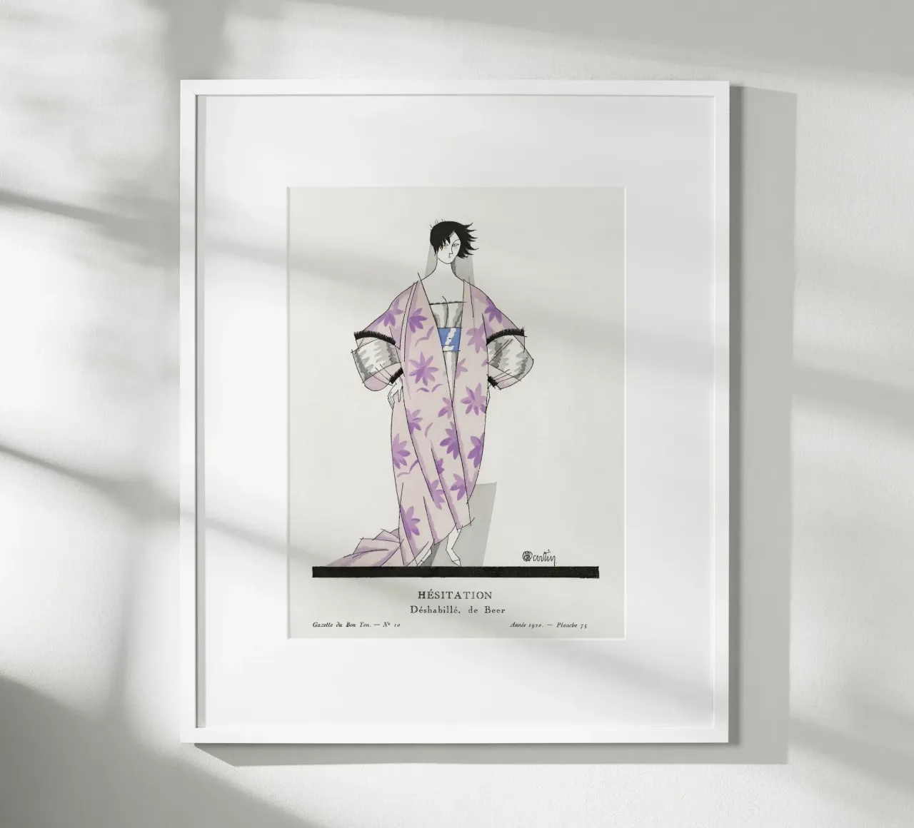 Charles Martin - Piatto di moda "Hésitation" 1920 Art Déco poster da ClubArt