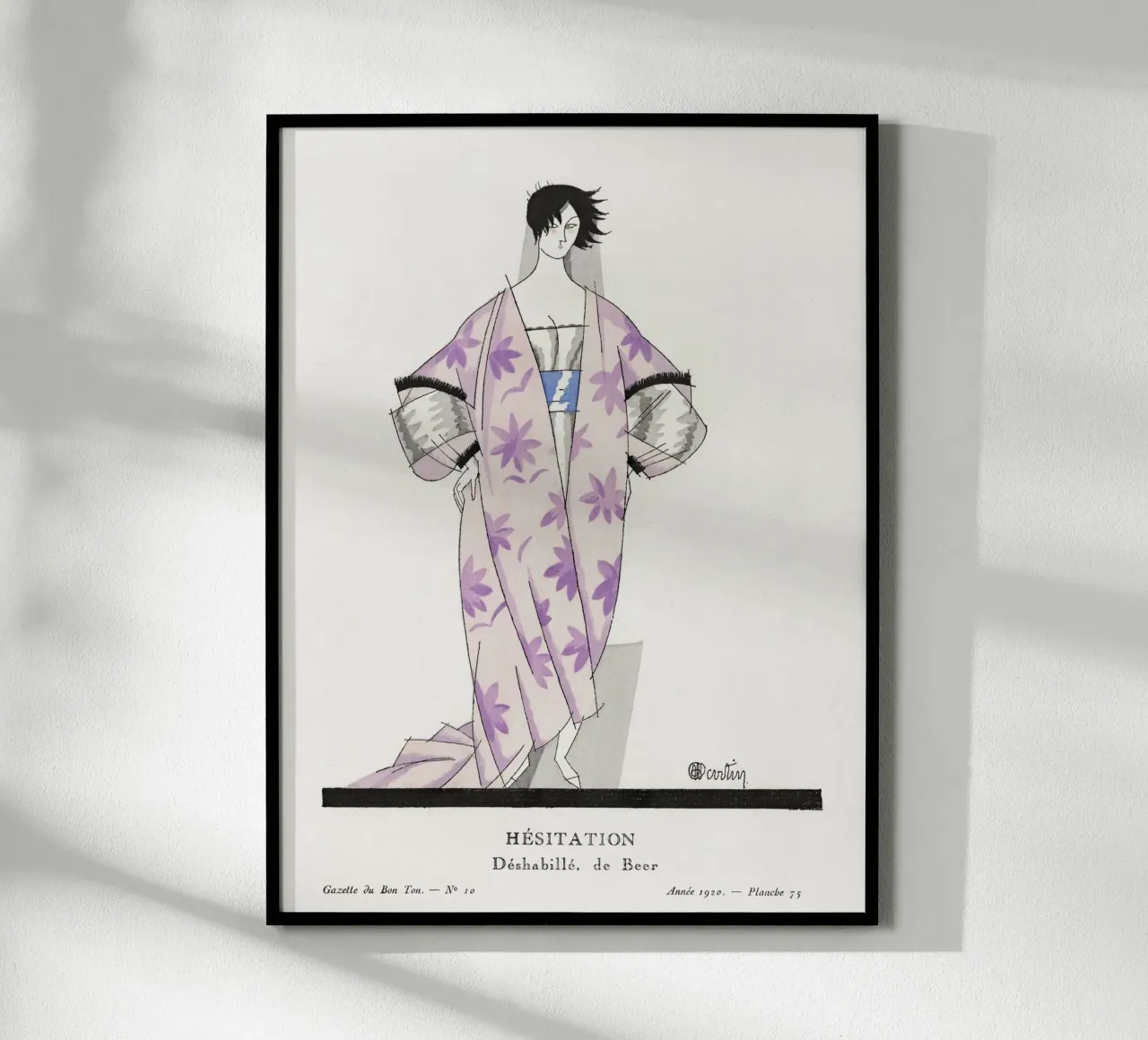 Charles Martin - Piatto di moda "Hésitation" 1920 Art Déco poster da ClubArt