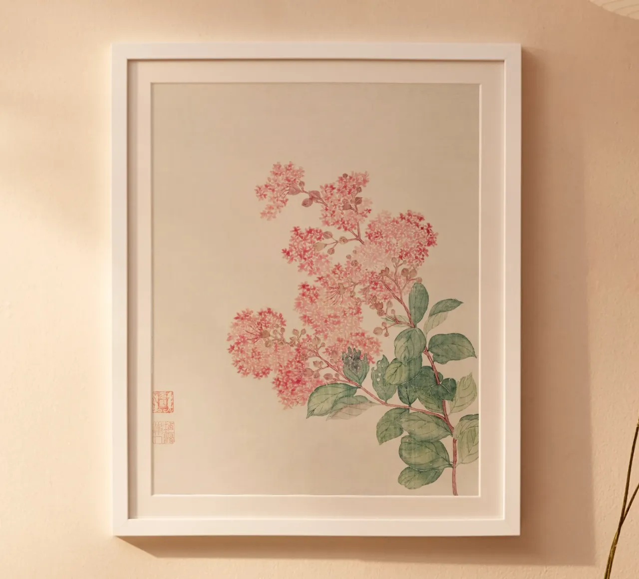 Ma Yuanyu - 1690 Ortensia Arte floreale cinese d'epoca poster con telaio in alluminio da ClubArt
