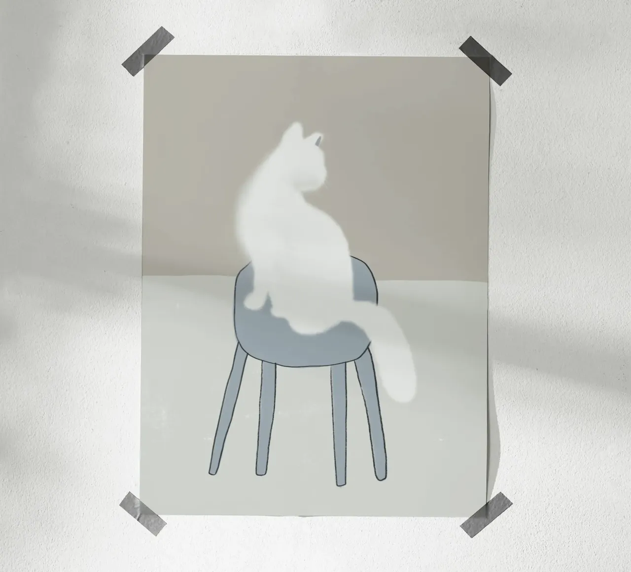 Felino bianco carta hahnemühle da Little Dean