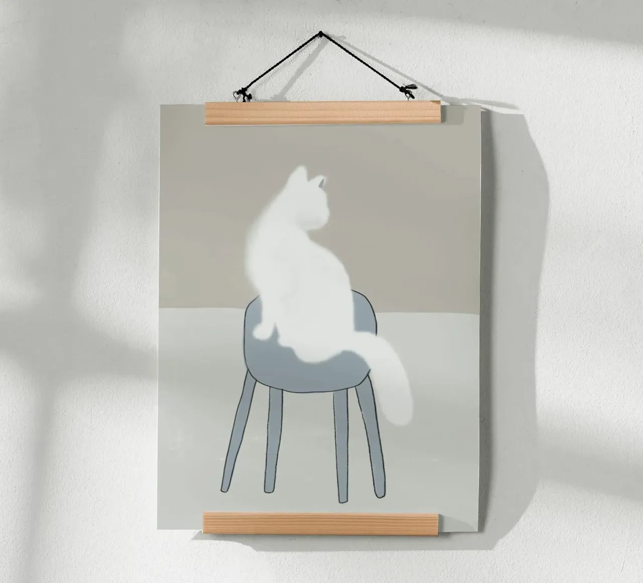Felino bianco carta hahnemühle da Little Dean