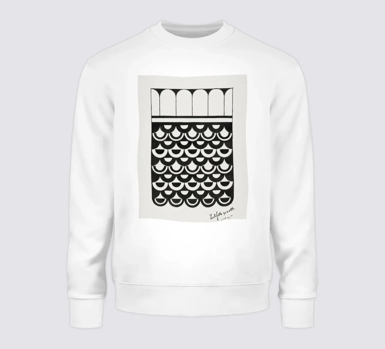 De Mesquita - "Ornament of Scales" 1878 Abstract Pattern sweatshirt by ClubArt