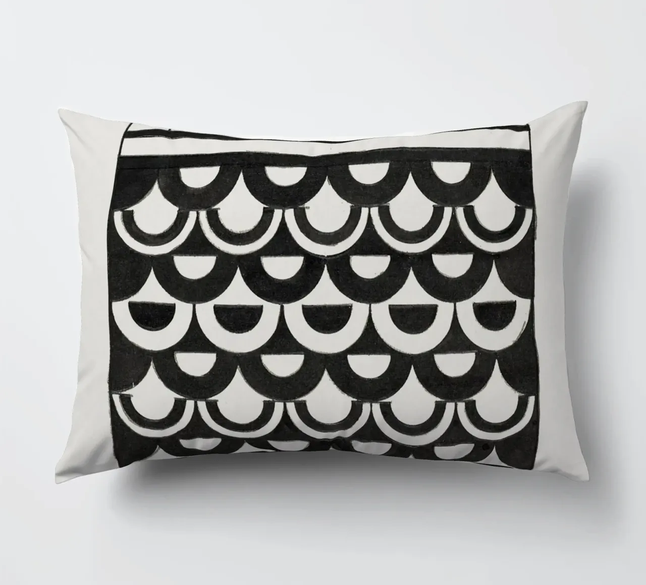 De Mesquita - "Ornament of Scales" 1878 Abstract Pattern decorative cushion by ClubArt