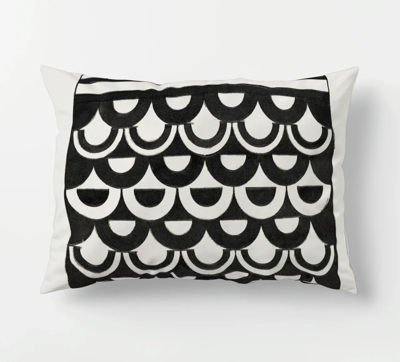 De Mesquita - "Ornament of Scales" 1878 Abstract Pattern decorative cushion by ClubArt