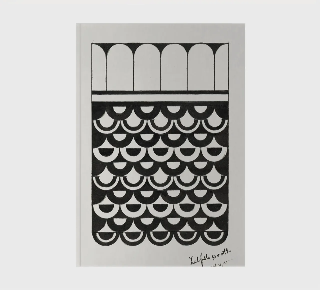 De Mesquita - "Ornament of Scales" 1878 Abstract Pattern notebook by ClubArt