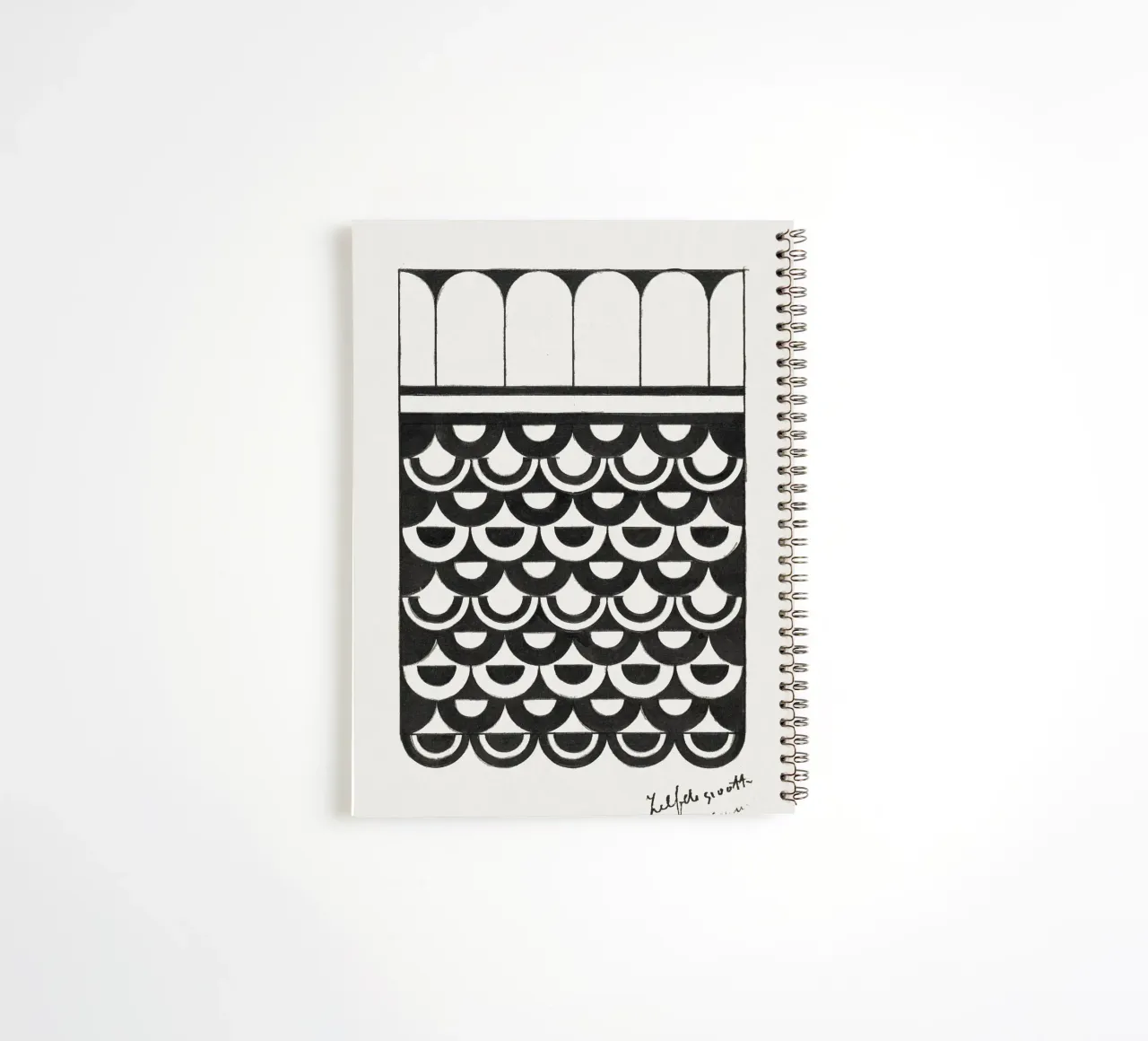 De Mesquita - "Ornament of Scales" 1878 Abstract Pattern spiral notebook by ClubArt