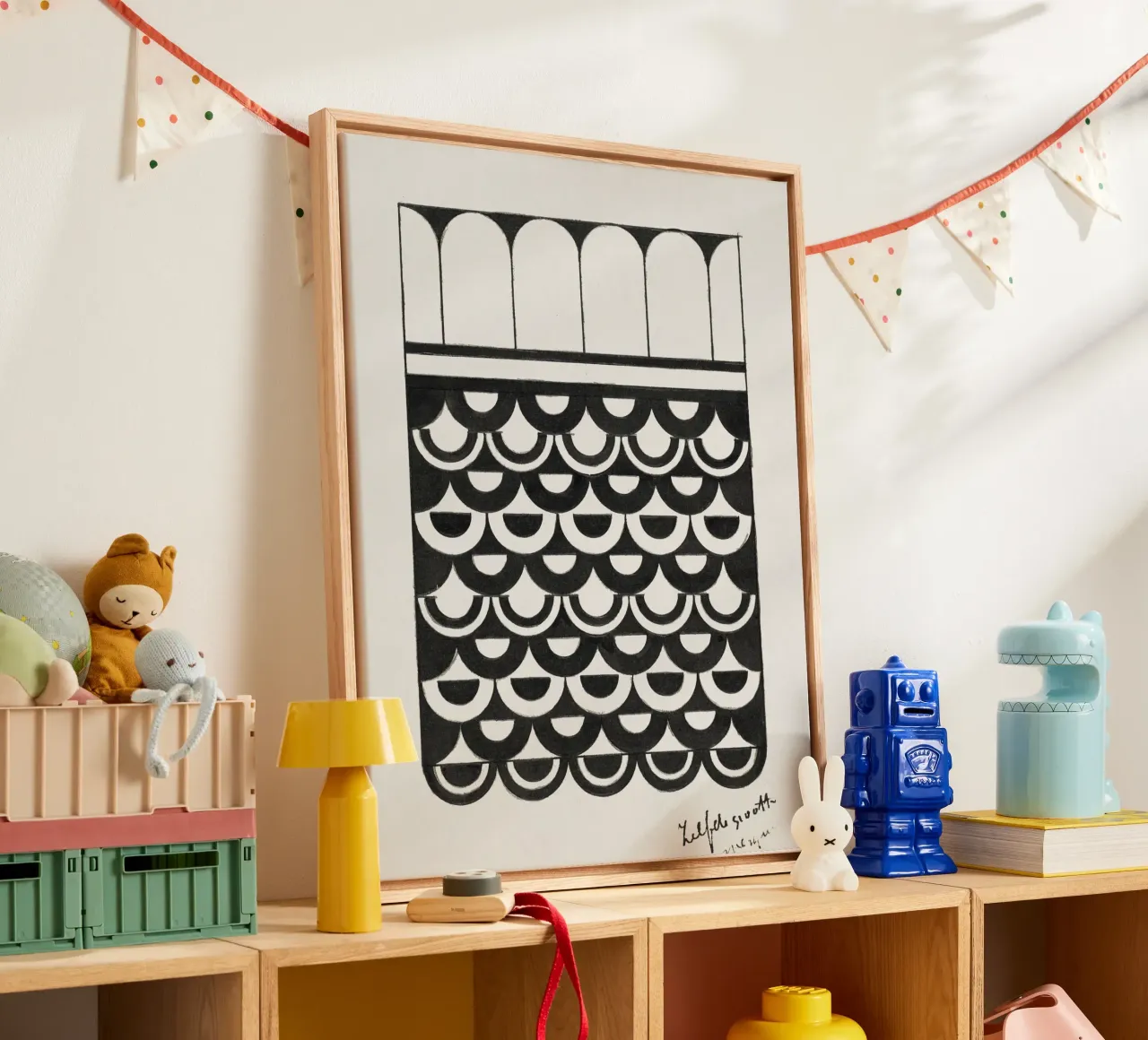 De Mesquita - "Ornament of Scales" 1878 Abstract Pattern canvas by ClubArt
