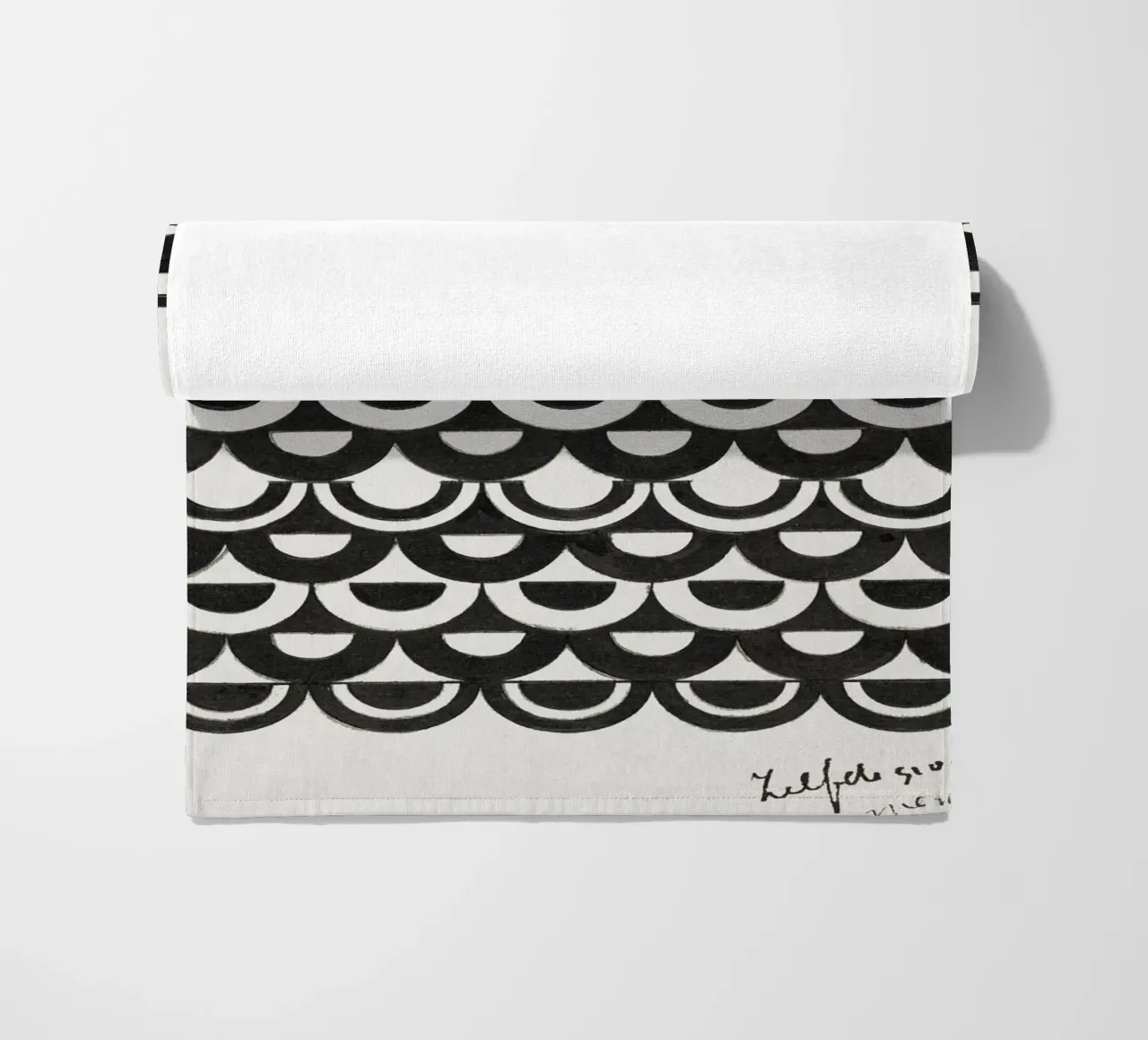 De Mesquita - "Ornament of Scales" 1878 Abstract Pattern beach towel by ClubArt
