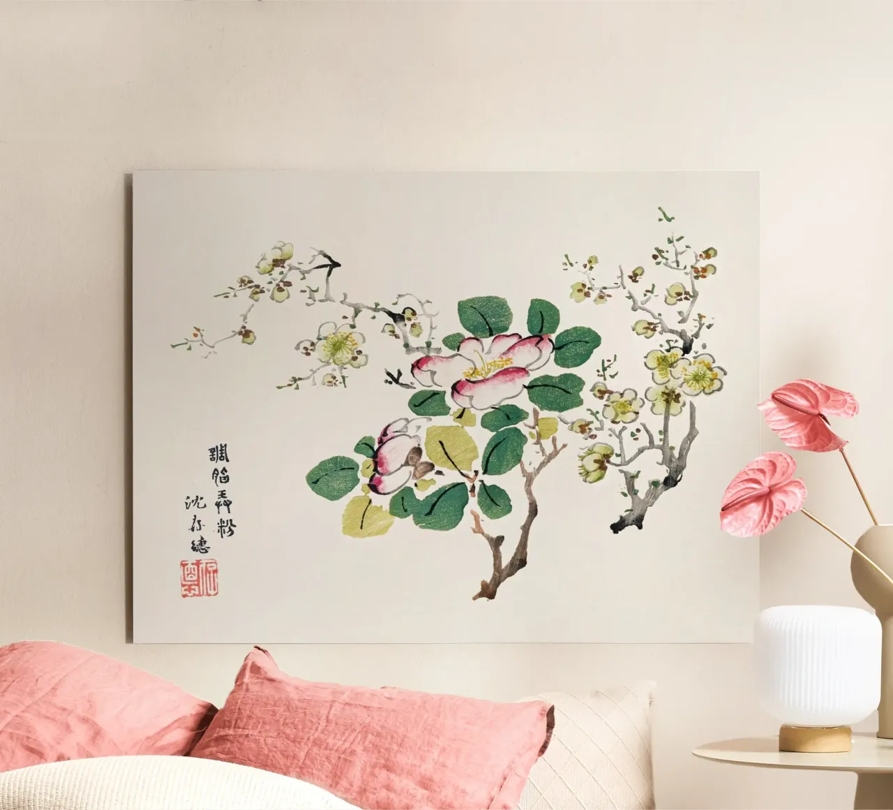 Hu Zhengyan - Shi Zhu Zhai Arte cinese d'epoca floreale alluminio dibond da ClubArt