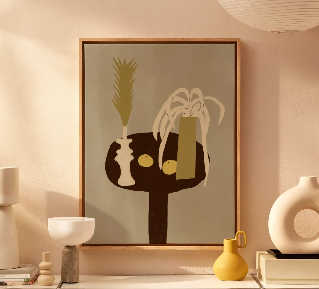 Still life on the table canvas with Floater frame by Little Dean