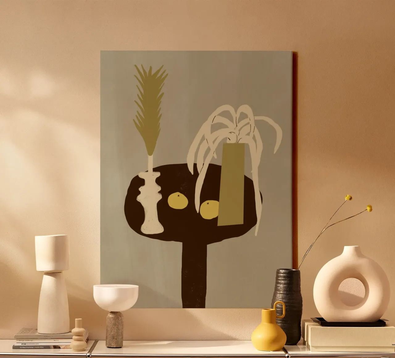 Still life on the table canvas with Floater frame by Little Dean