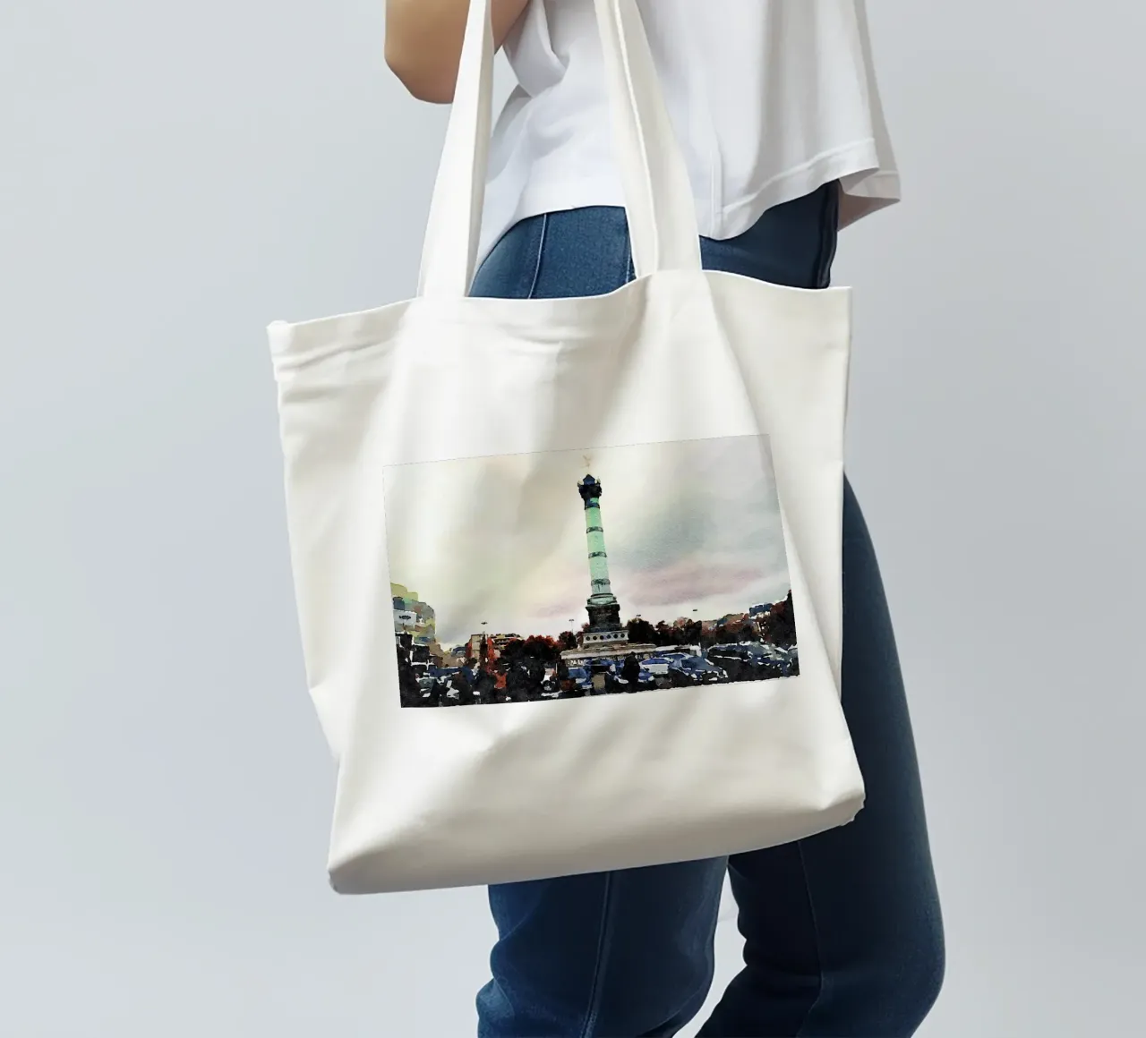 Parigi borsa in juta da Massimo Frascogna