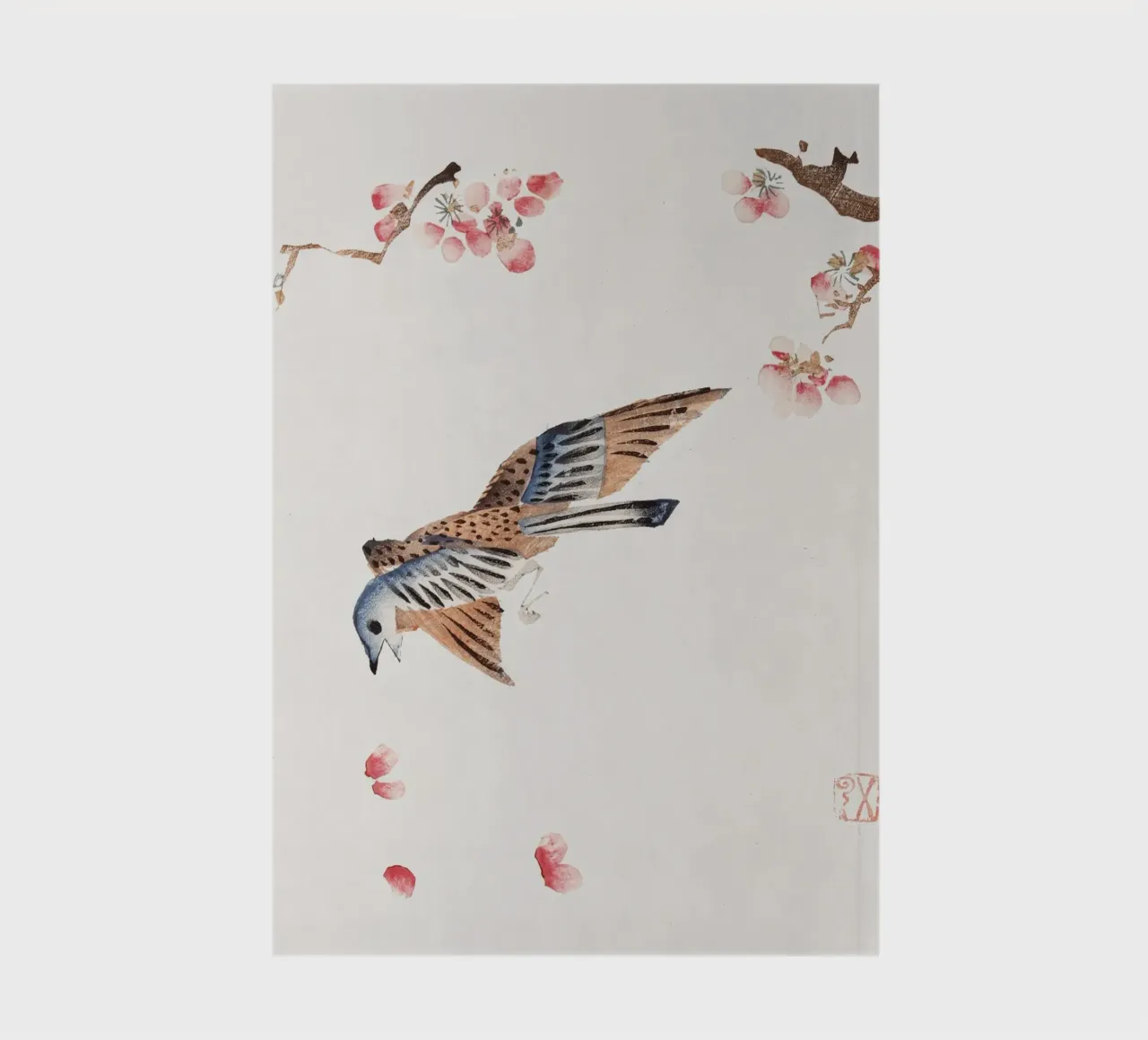Hu Zhengyan - Shi Zhu Zhai Bird & Blossoms Art Print notebook by ClubArt