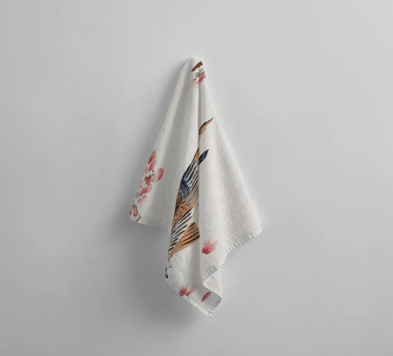 Hu Zhengyan - Shi Zhu Zhai Bird & Blossoms Art Print towel by ClubArt