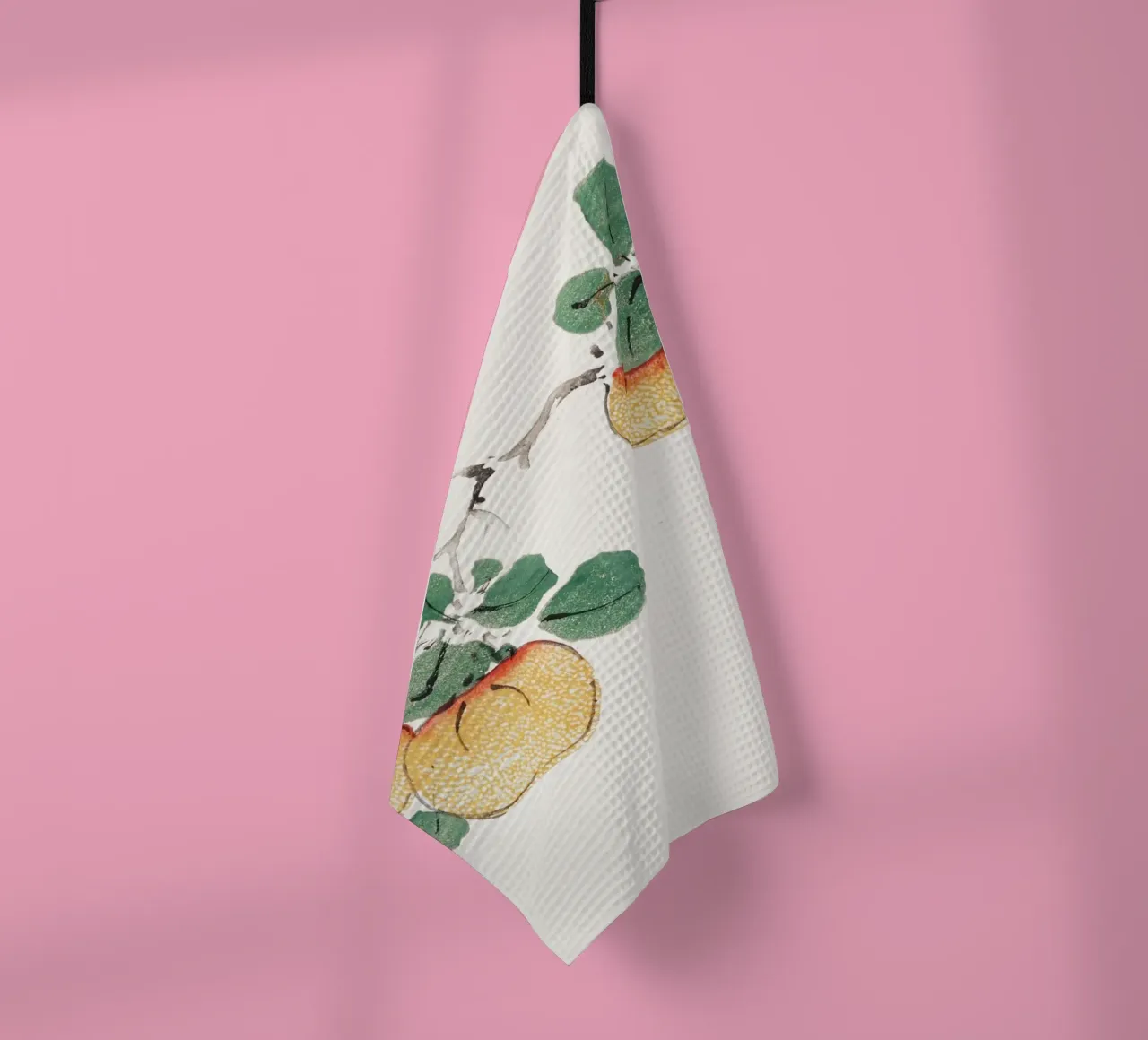 Hu Zhengyan - Shi Zhu Zhai Persimmon Branch Art Print torchon de ClubArt