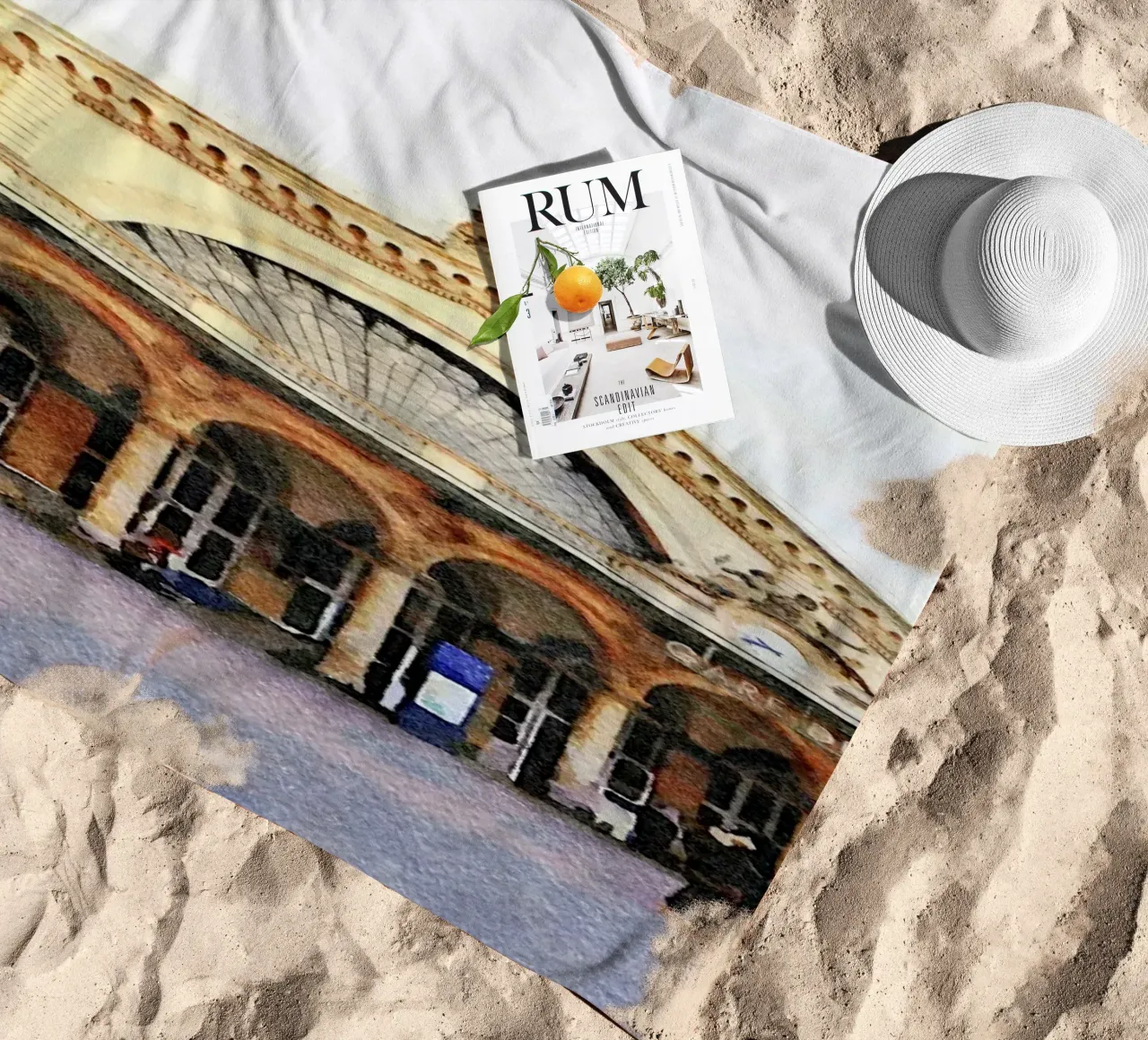 Paris beach towel by Massimo Frascogna